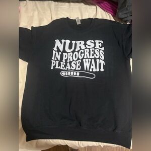 Gildan Black Heavy Blend Sweatshirt nurse in progress